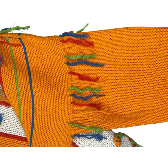 IB Diffusion Vintage 90s Sweater Women’s Small Boxy Southwest Snake Ladybug Art - Picture 3 of 9